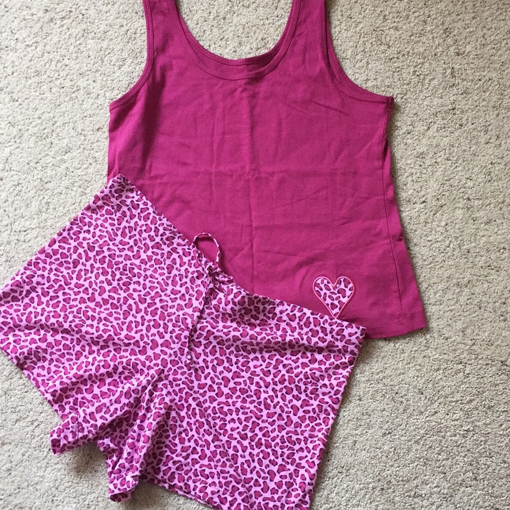 Pajama Gram leopard shorts and tank size L